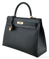 Kelly 35 Black Epsom Sellier GHW