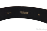 Oscar Dela Renta Metallic Gold Double Hinge Belt
