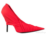 Red Pointy Wrap Pump