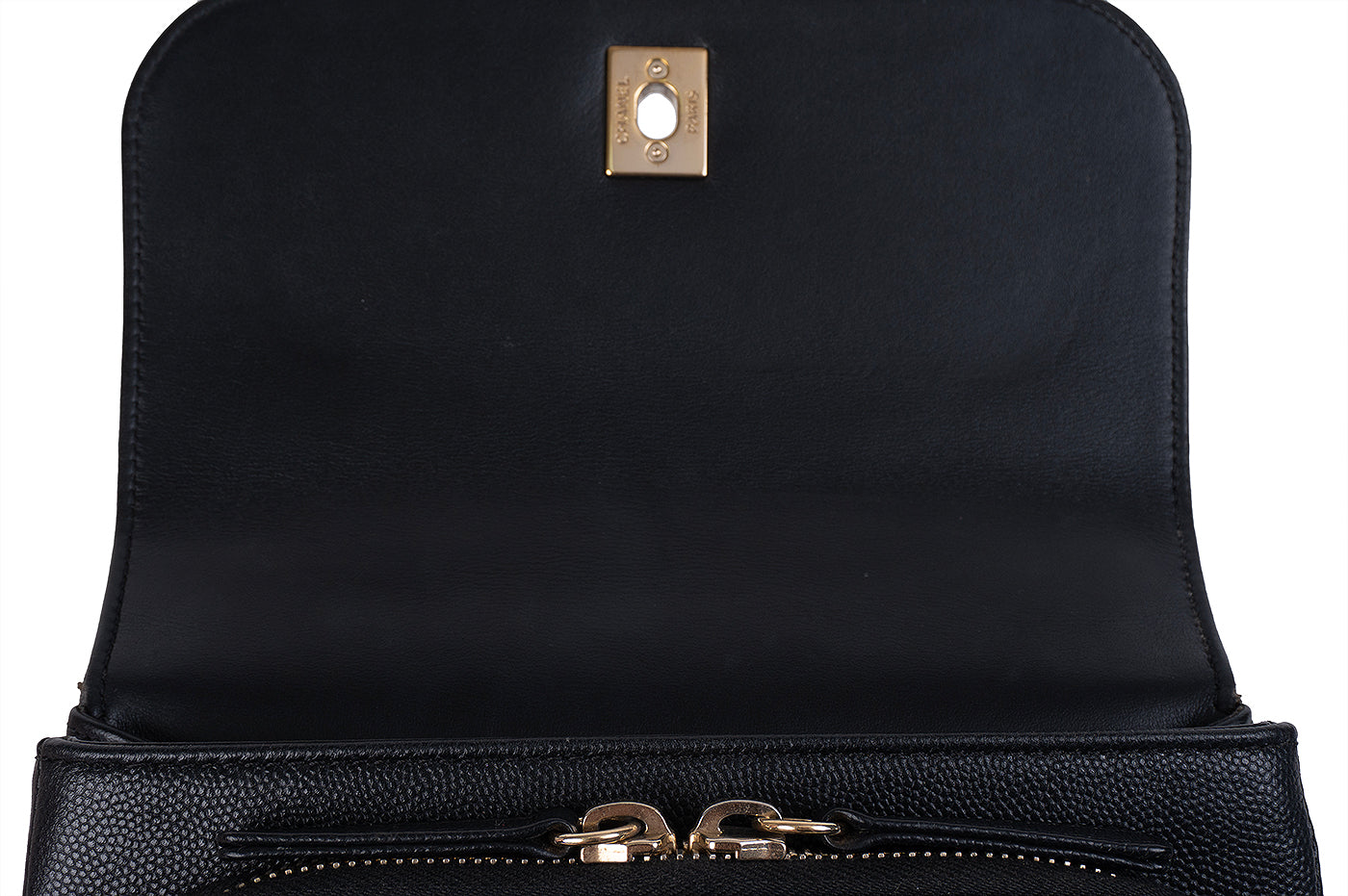 Chanel Business Affinity Black Grained Leather Bag Small