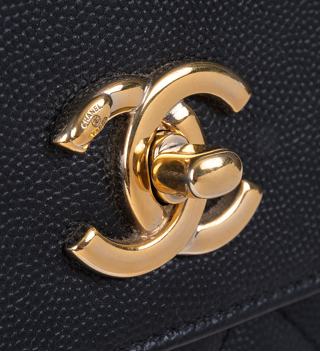 Chanel Business Affinity Black Grained Leather Bag Small