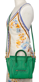 Celine Green Python Nano Luggage