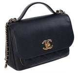 Chanel Business Affinity Black Grained Leather Bag Small