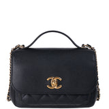 Chanel Business Affinity Black Grained Leather Bag Small