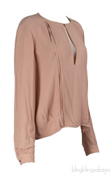 Diane von Furstenburg Peach Long Sleeve Blouse