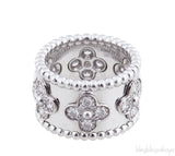 Perlée Clover Diamond Ring