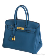 Hermes Birkin 30 Blue Cobalt Togo GHW