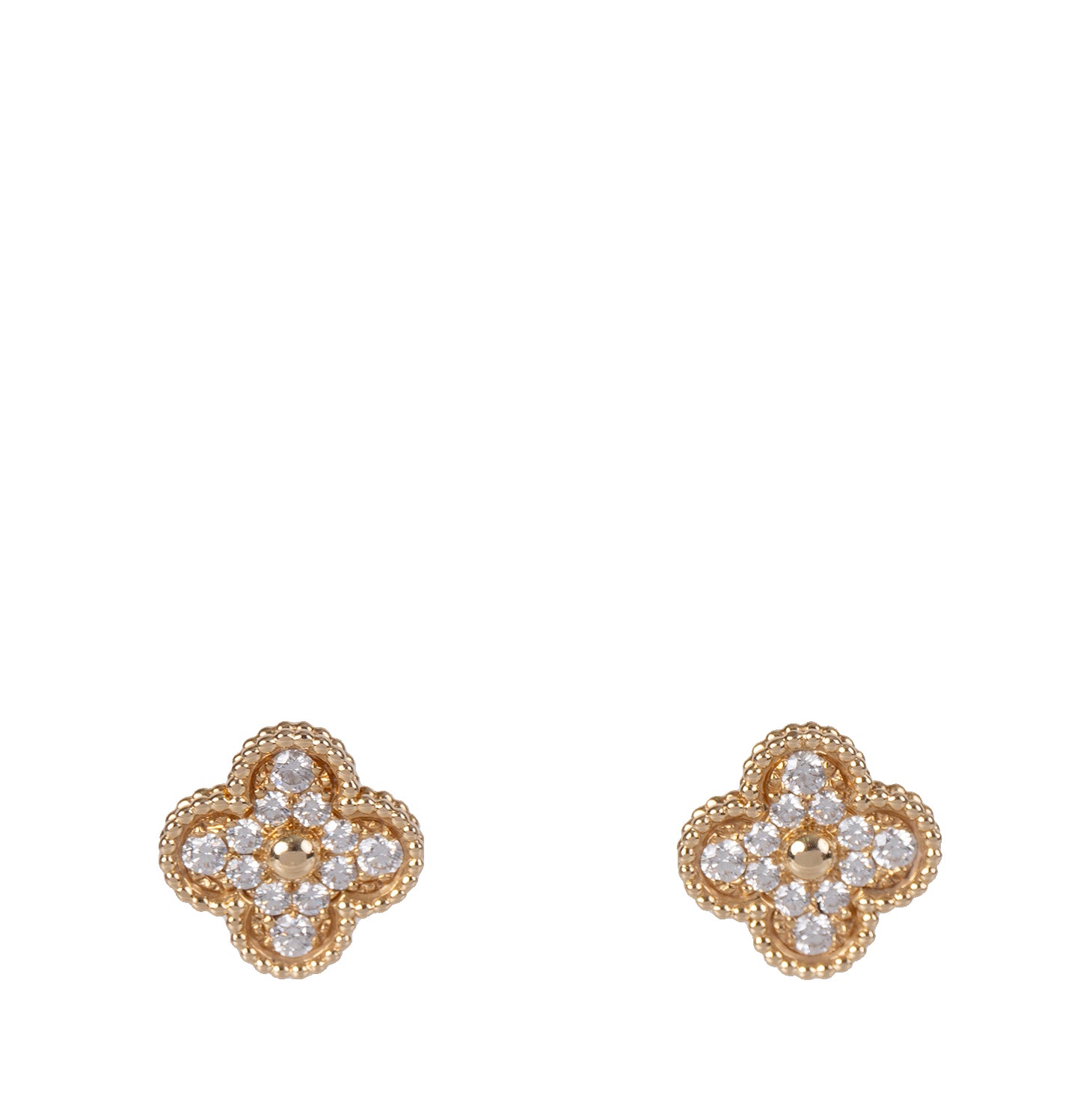 Van Cleef & Arpels Vintage Alhambra Diamond Earrings