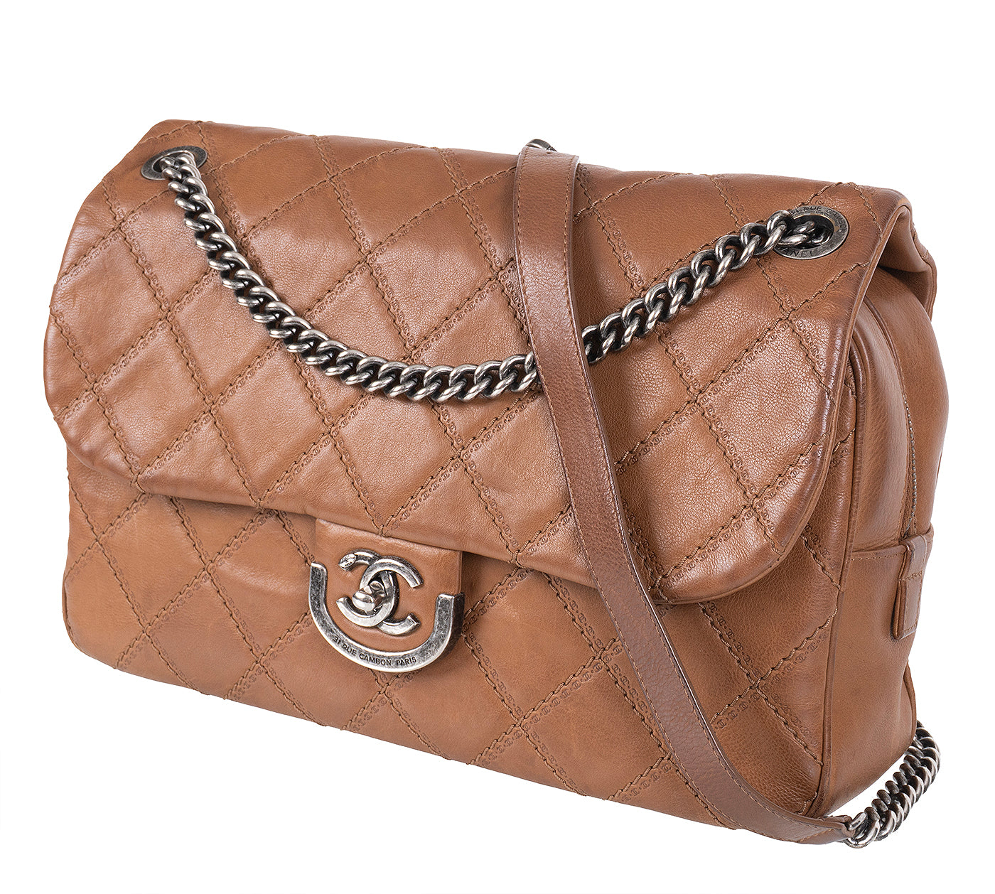 Chanel Brown Quilted Coco Sporran Shoulder Bag