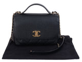 Chanel Business Affinity Black Grained Leather Bag Small