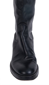 Gucci Horsebit Accent Black Leather Knee High Boots 39.5