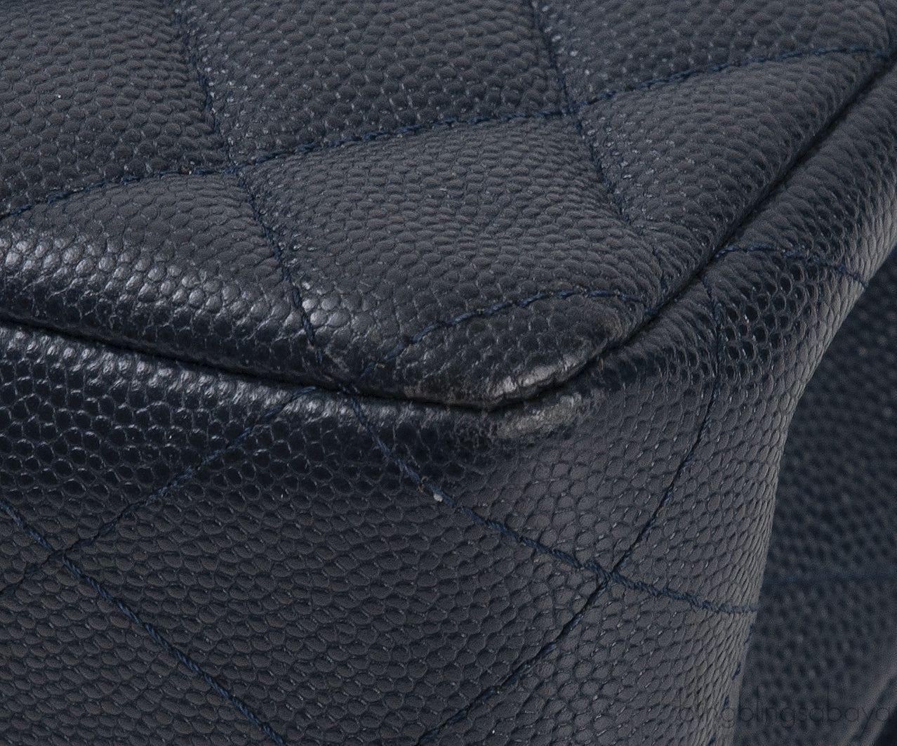 Classic Midnight Blue Medium Double Flap Bag GHW