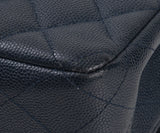 Classic Midnight Blue Medium Double Flap Bag GHW