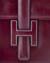 Jige Burgundy Box Clutch