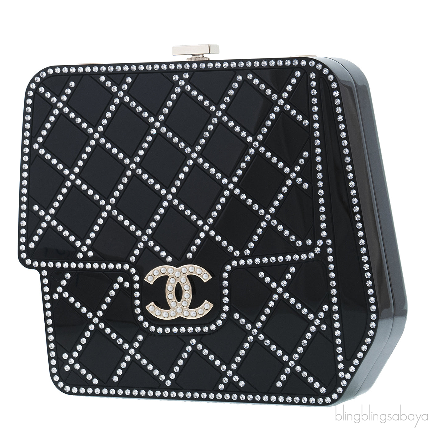 Pearl Quilted Evening Bag W/ Chain
