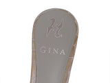 Gina Twyla Croc Embossed 55 Square Toe Sandals