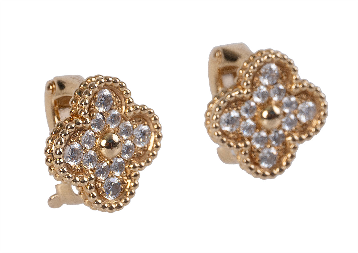 Van Cleef & Arpels Vintage Alhambra Diamond Earrings