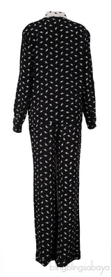 Miu Miu Black All Over Cat Print Top and Trouser