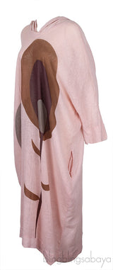 Hooded Printed Linen Kaftan
