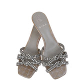 Gina Twyla Croc Embossed 55 Square Toe Sandals