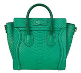 Celine Green Python Nano Luggage