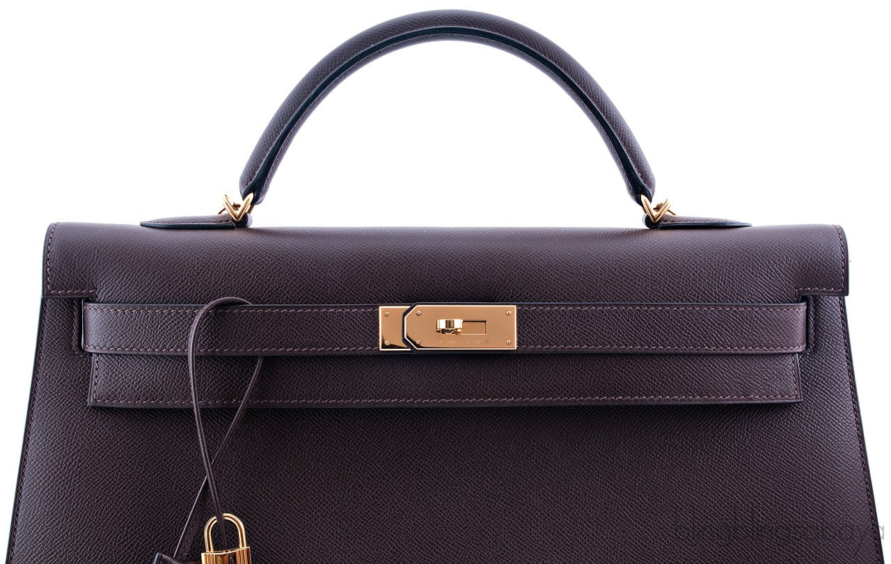 Kelly 40 Choco Epsom Sellier