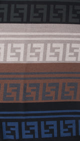 Fendi Multicolor FF Pattern Wool Poncho