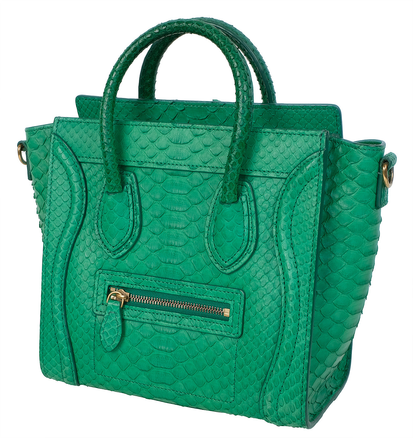 Celine Green Python Nano Luggage