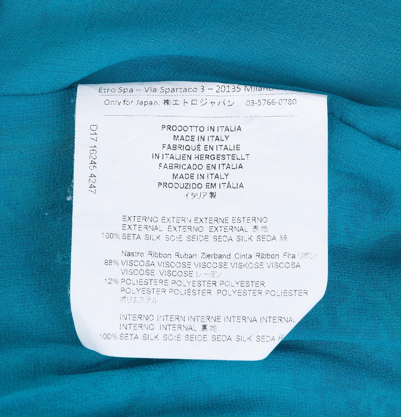 Etro Teal Blue Paisley Print Multicolor Maxi Dress