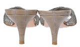 Gina Twyla Croc Embossed 55 Square Toe Sandals