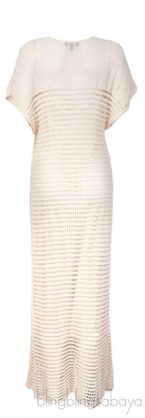 Off-white Knitted Perforated Dress