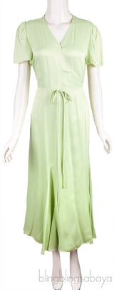 Apple Green Wrap Dress