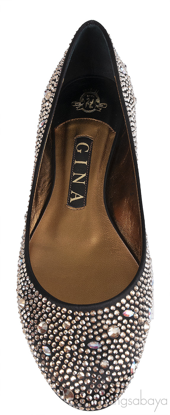 Gina Allegra Crystal Ballerina Flats