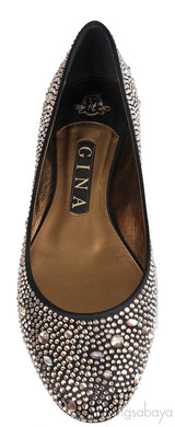 Gina Allegra Crystal Ballerina Flats