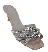 Gina Twyla Croc Embossed 55 Square Toe Sandals