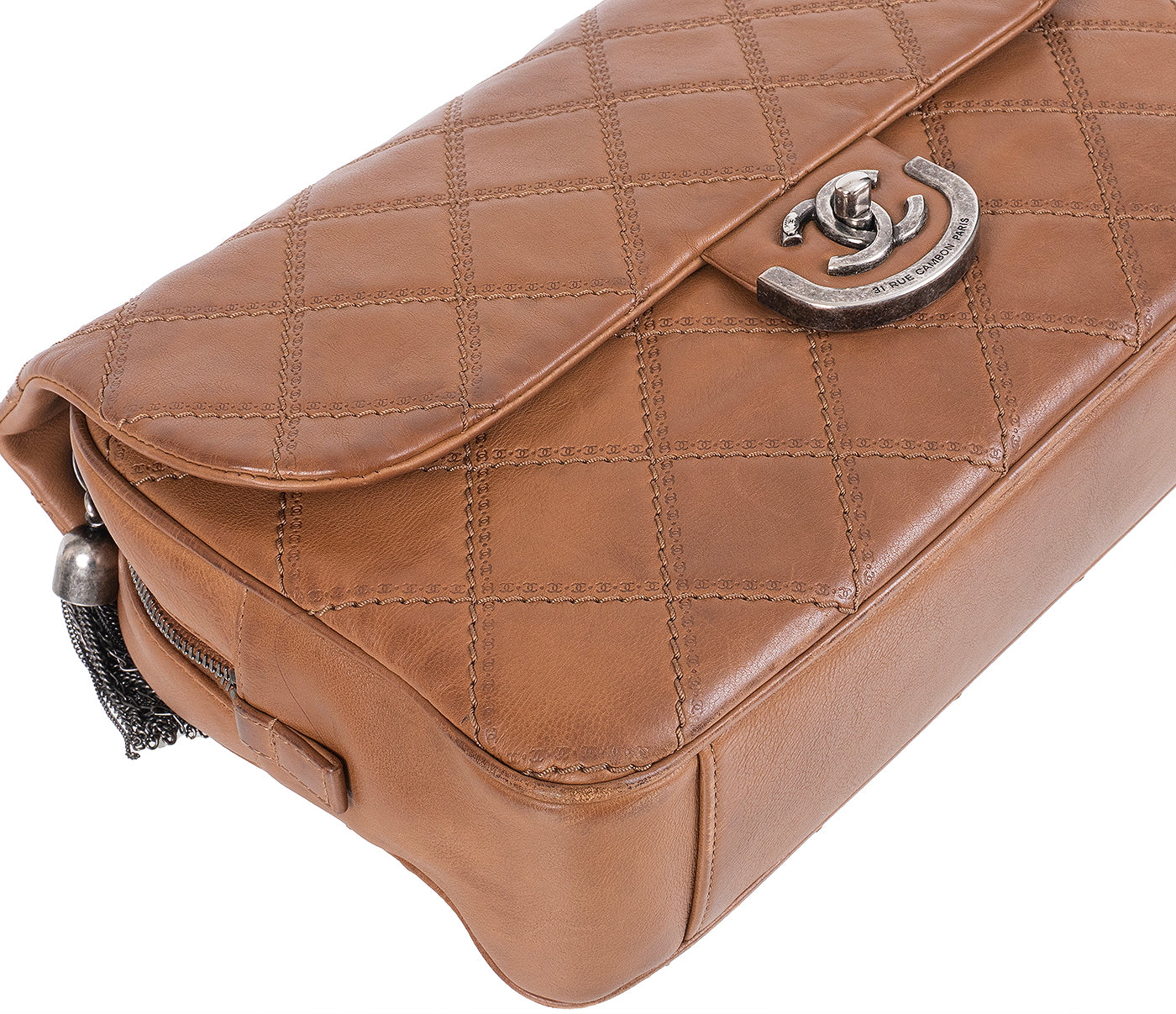 Chanel Brown Quilted Coco Sporran Shoulder Bag