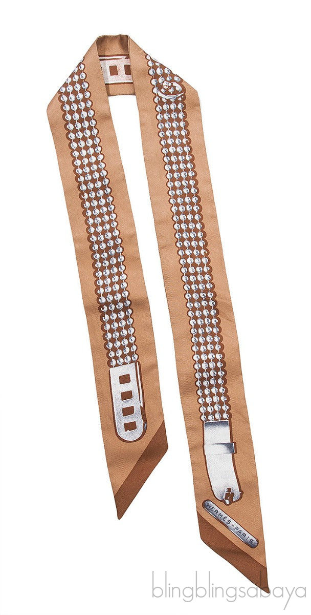 Hermes Strap Print Twilly