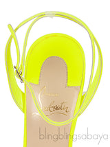 PVC Crystal Neon Green Slingback Heels