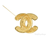 CC Quilted Metallic Pin Brooch