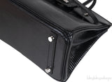Birkin 25 Black Lizard PHW