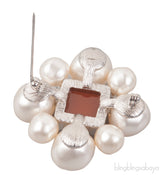 Pearl CC Brooch