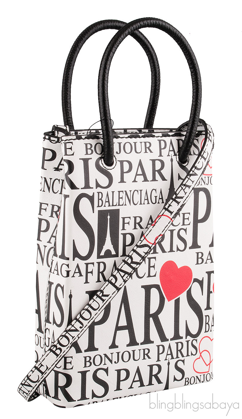 Bonjour Paris Shopping Phone Holder Bag