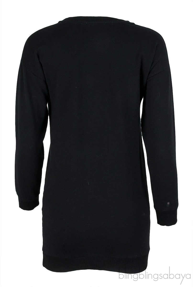 Heels Print Black Sweatshirt