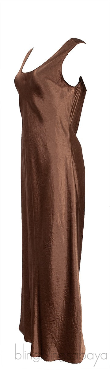 Capua Sleeveless Satin Midi Dress