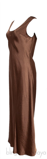 Capua Sleeveless Satin Midi Dress