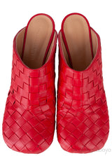 Bottega Veneta Red Bold Intrecciato Mule