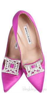 Borlak Fuchsia Satin Heels