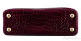 Capucines Crocodile Burgundy BB