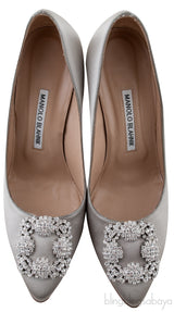 Grey Hangisi Satin Heels