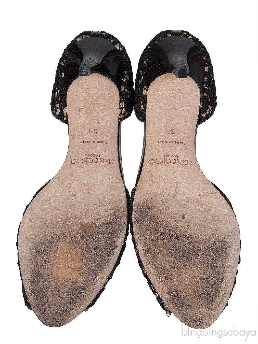 Jimmy Choo Black Flair Peep Sandals